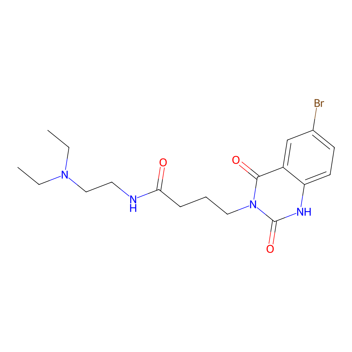 4-(6-bromo-2,4-dioxo-1,2-dihydroquinazolin-3(4H)-yl)-N-(2-(diethylamino)ethyl)butanamide molecular structure, CAS 686749-21-3