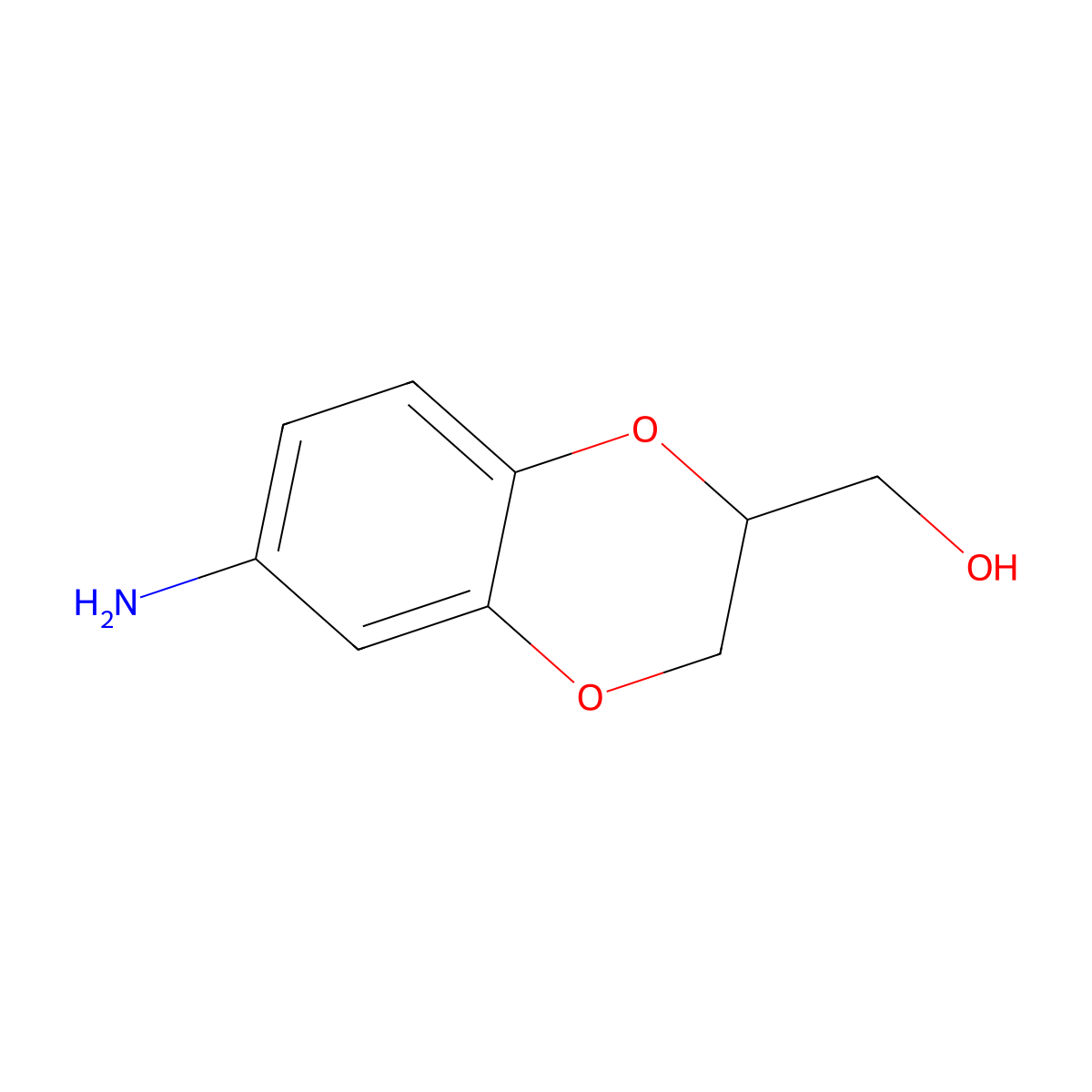 (6-Amino-2,3-dihydrobenzo[b][1,4]dioxin-2-yl)methanol molecular structure, CAS 686758-01-0