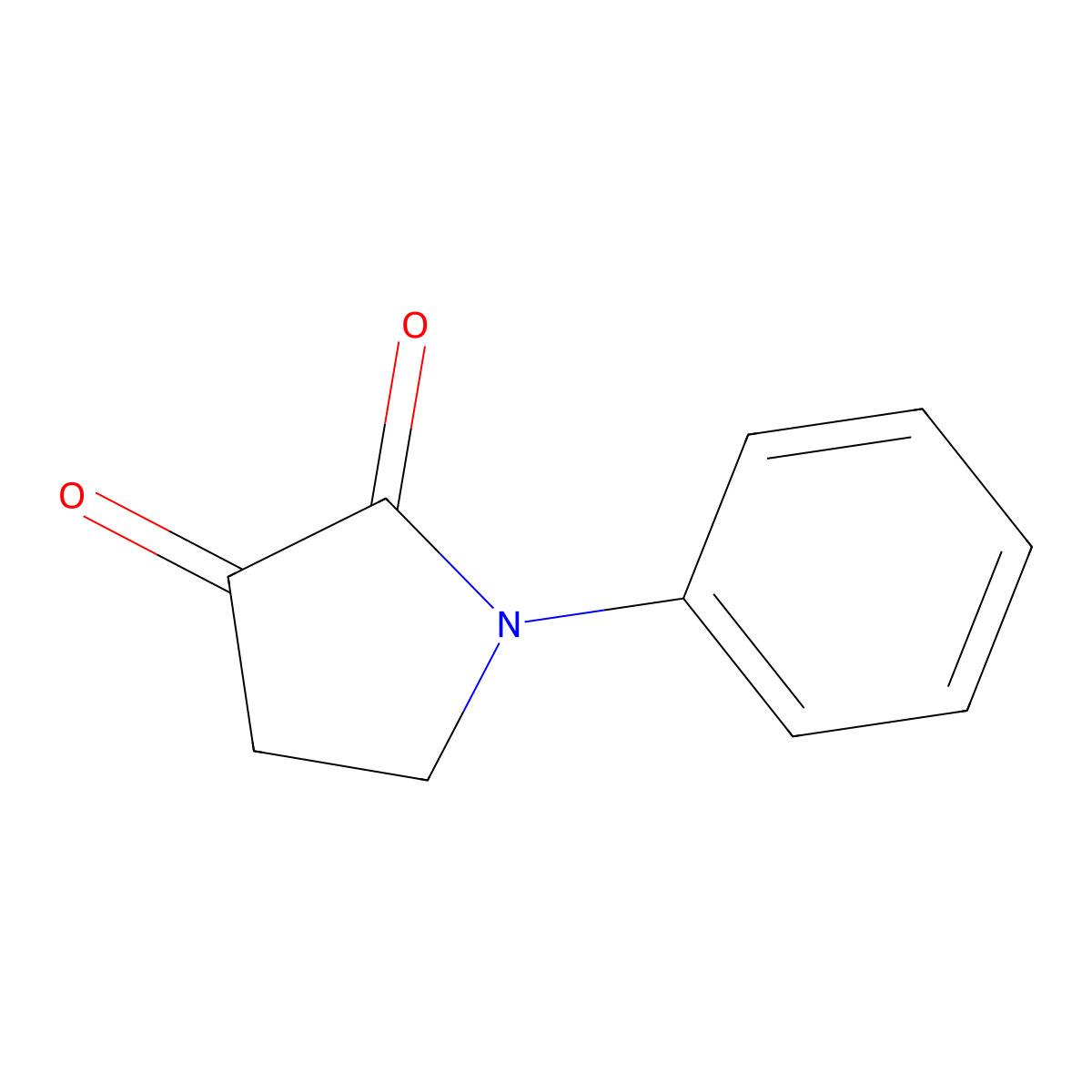 1-Phenylpyrrolidine-2,3-dione molecular structure, CAS 68676-23-3