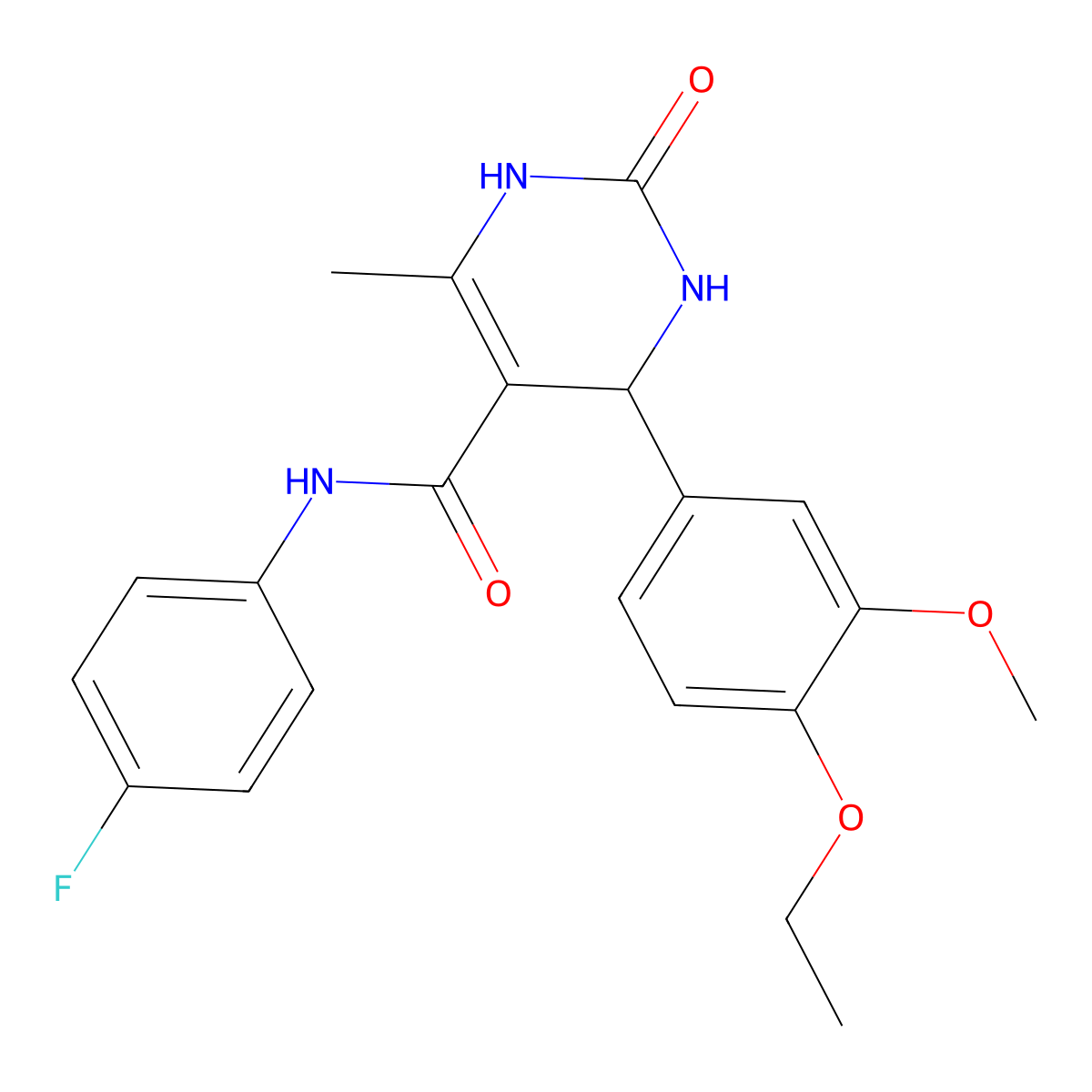 4-(4-ethoxy-3-methoxyphenyl)-N-(4-fluorophenyl)-6-methyl-2-oxo-1,2,3,4-tetrahydropyrimidine-5-carboxamide molecular structure, CAS 686760-89-4