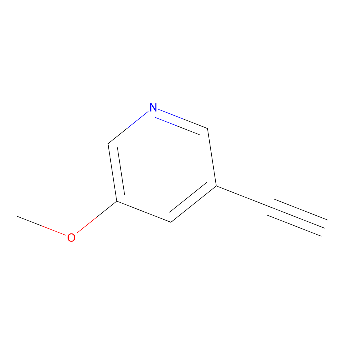 3-Ethynyl-5-methoxypyridine molecular structure, CAS 686768-50-3