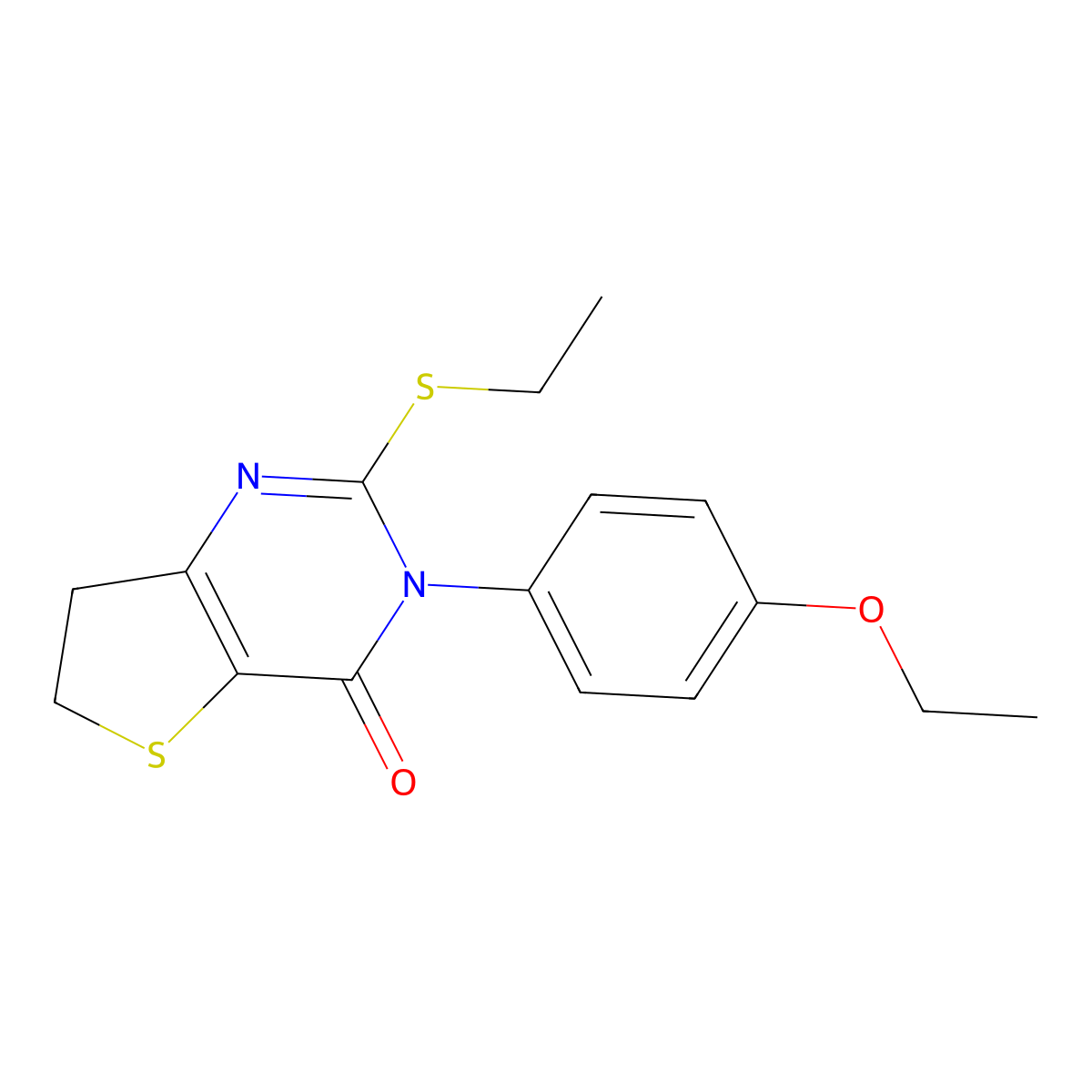 3-(4-ethoxyphenyl)-2-(ethylthio)-6,7-dihydrothieno[3,2-d]pyrimidin-4(3H)-one molecular structure, CAS 686772-58-7