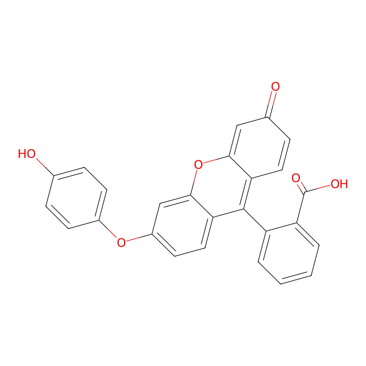 2-(6-(4-Hydroxyphenoxy)-3-oxo-3H-xanthen-9-yl)benzoic acid molecular structure, CAS 686773-84-2