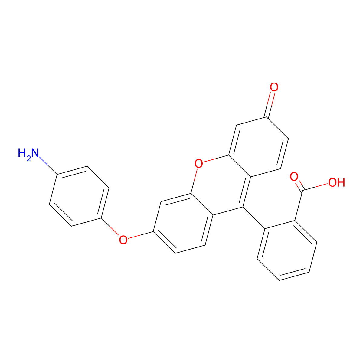 2-[6-(4-Aminophenoxy)-3-oxo-3H-xanthen-9-yl]benzoic acid molecular structure, CAS 686773-85-3