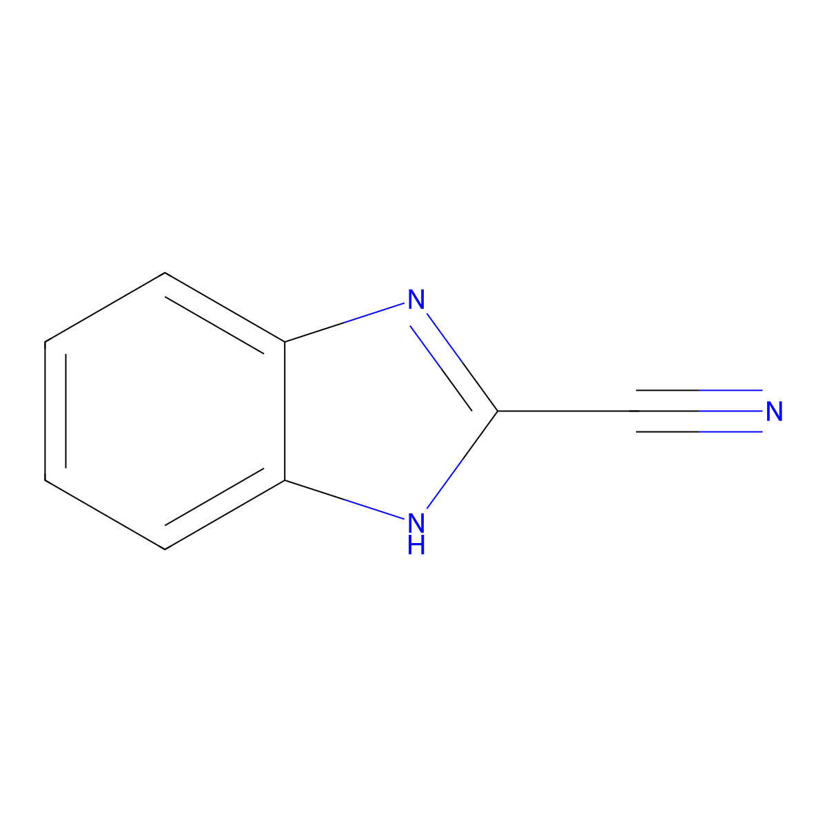 1H-benzimidazole-2-carbonitrile molecular structure, CAS 6868-37-7