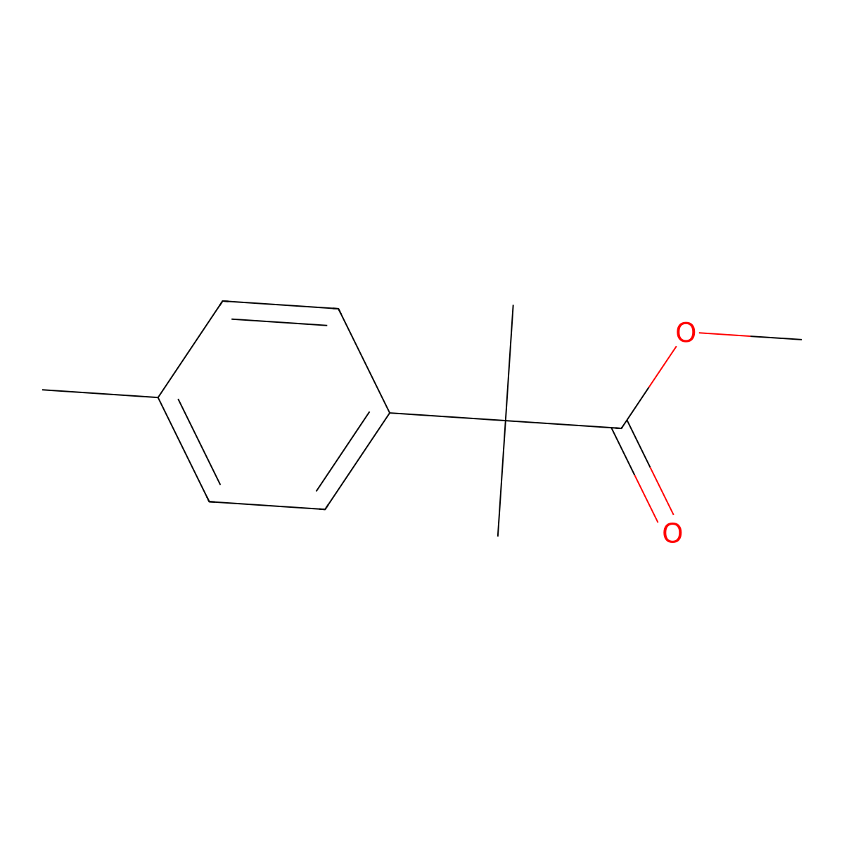 Methyl 2-methyl-2-(4-methylphenyl)propanoate molecular structure, CAS 68682-48-4