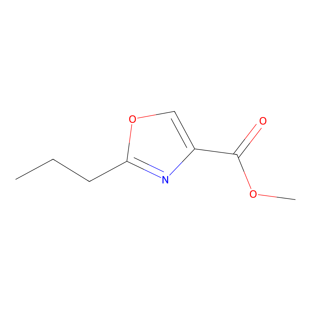 Methyl 2-Propyloxazole-4-carboxylate molecular structure, CAS 68683-08-9