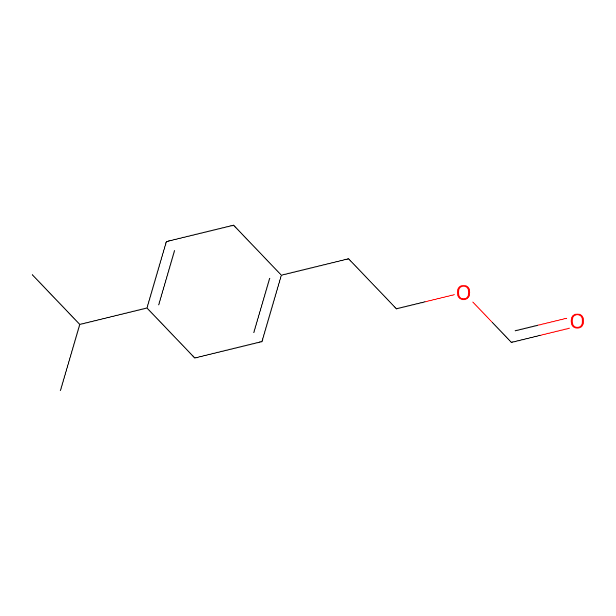 Menthadienyl formate molecular structure, CAS 68683-20-5