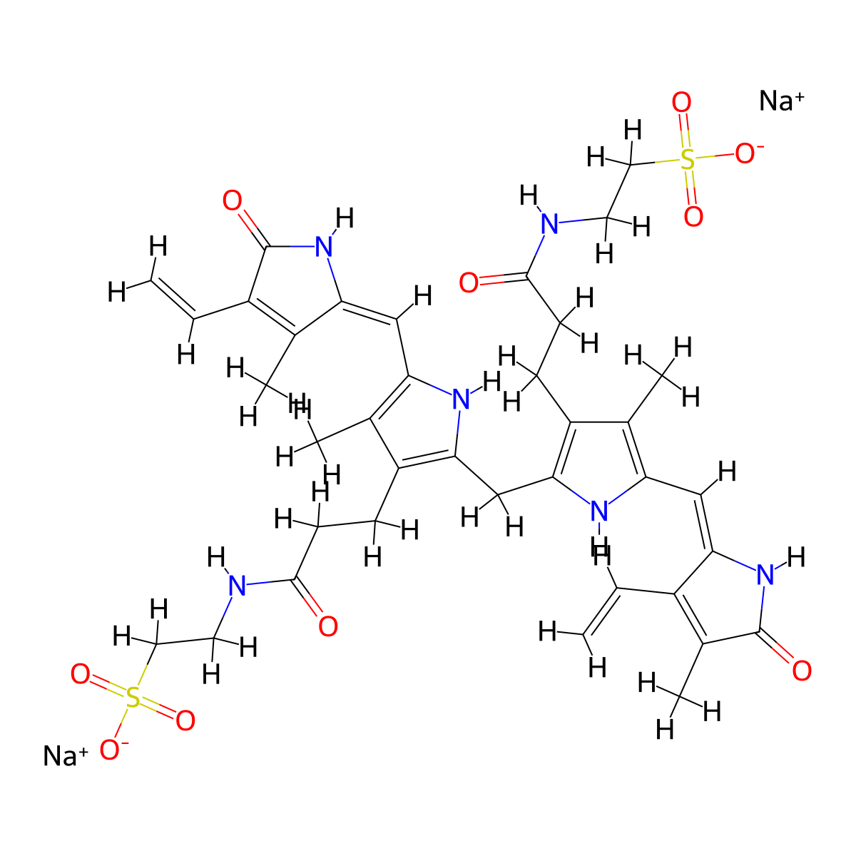 Bilirubin conjugate molecular structure, CAS 68683-34-1