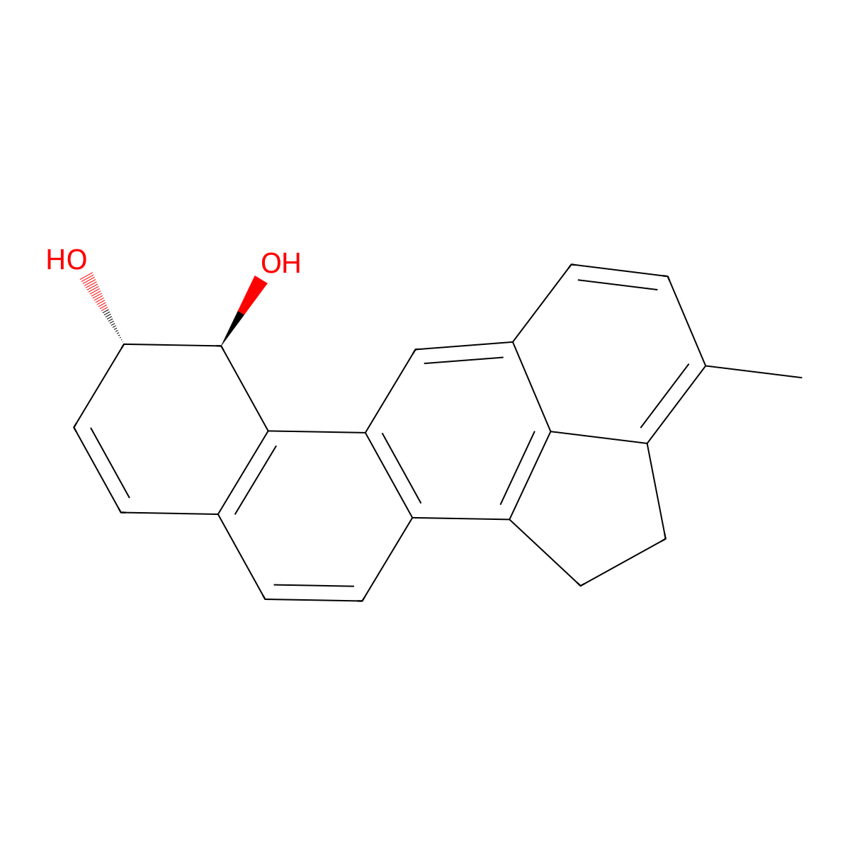 3-Methylcholanthrene-trans-7,8-dihydrodiol molecular structure, CAS 68688-86-8