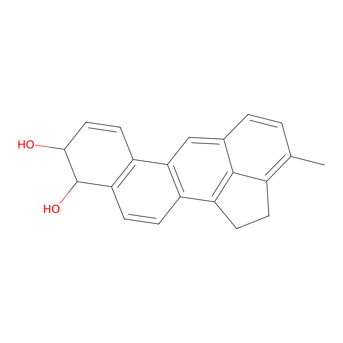 Methylcholanthrene-9,10-dihydrodiol molecular structure, CAS 68688-87-9
