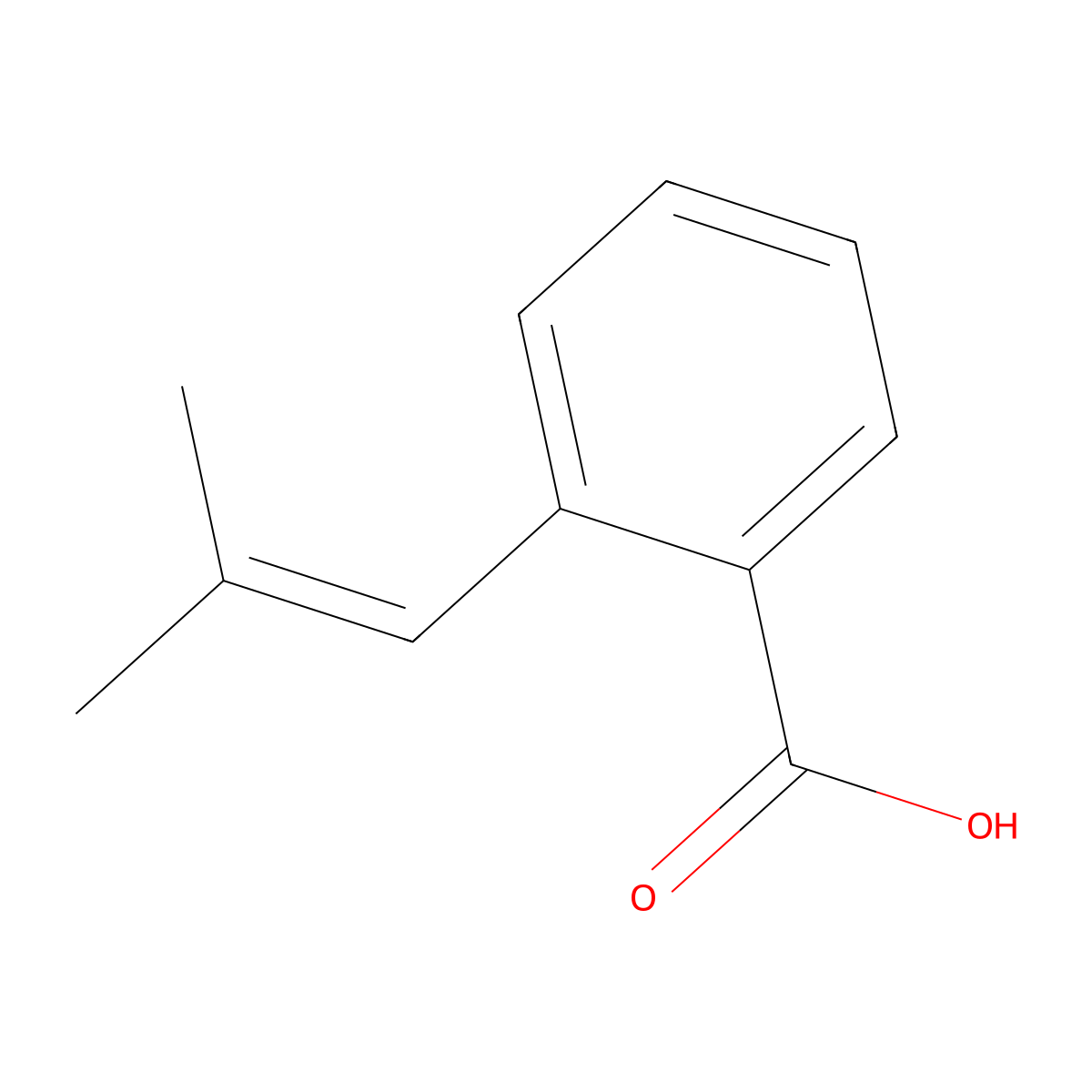 2-(2-Methylprop-1-en-1-yl)benzoic acid molecular structure, CAS 68692-65-9