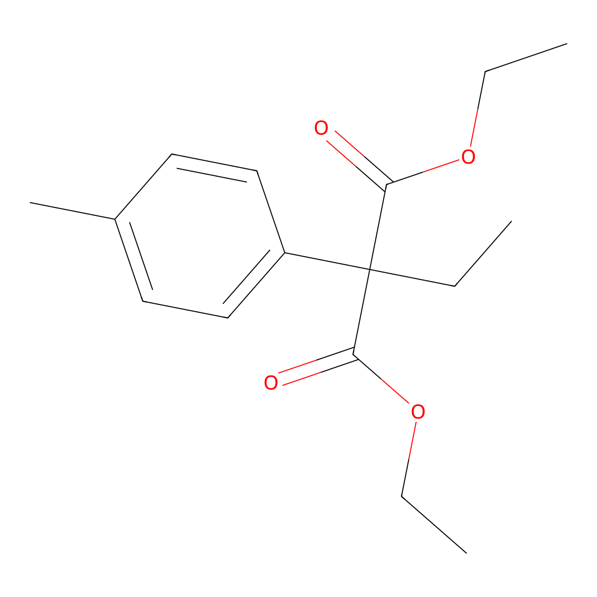 Diethyl 2-ethyl-2-(p-tolyl)malonate molecular structure, CAS 68692-80-8