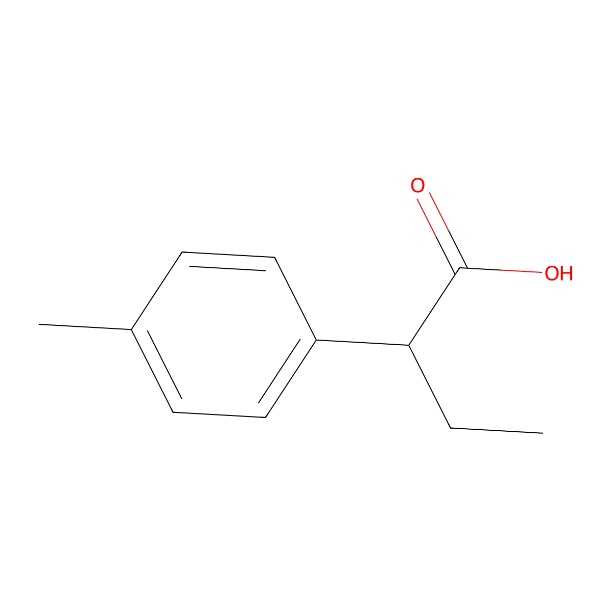 2-(4-Methylphenyl)butanoic acid molecular structure, CAS 68692-82-0