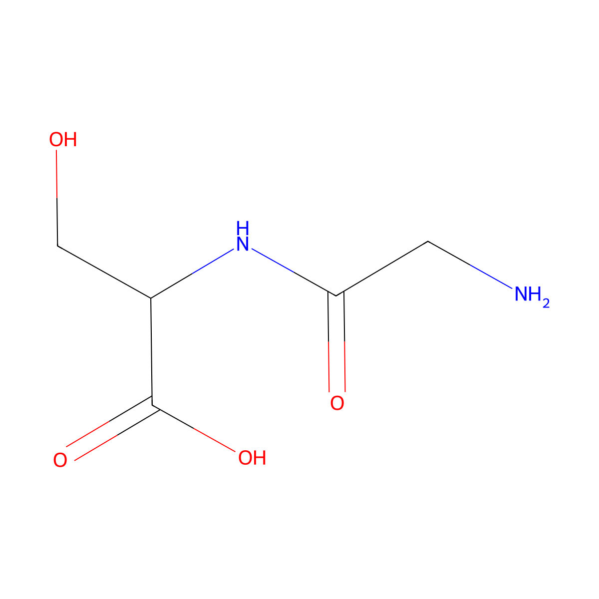 Glycylserine molecular structure, CAS 687-38-7