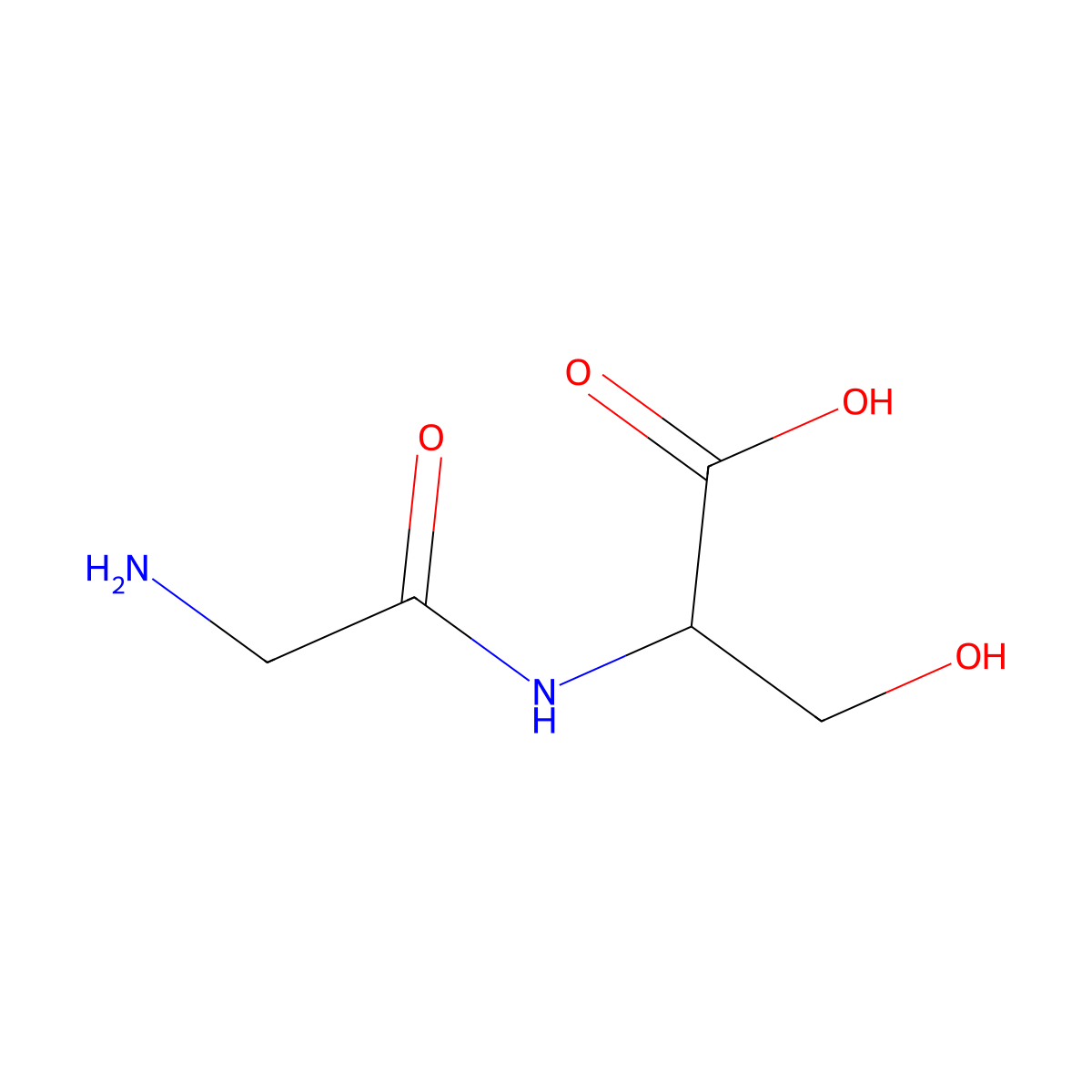 Glycylserine molecular structure, CAS 687-38-7