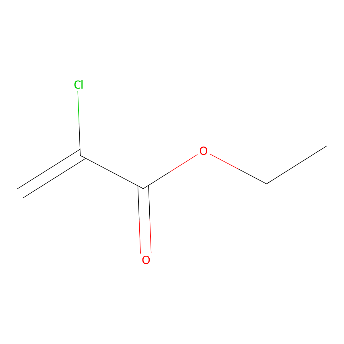 Ethyl 2-chloro-2-propenoate molecular structure, CAS 687-46-7