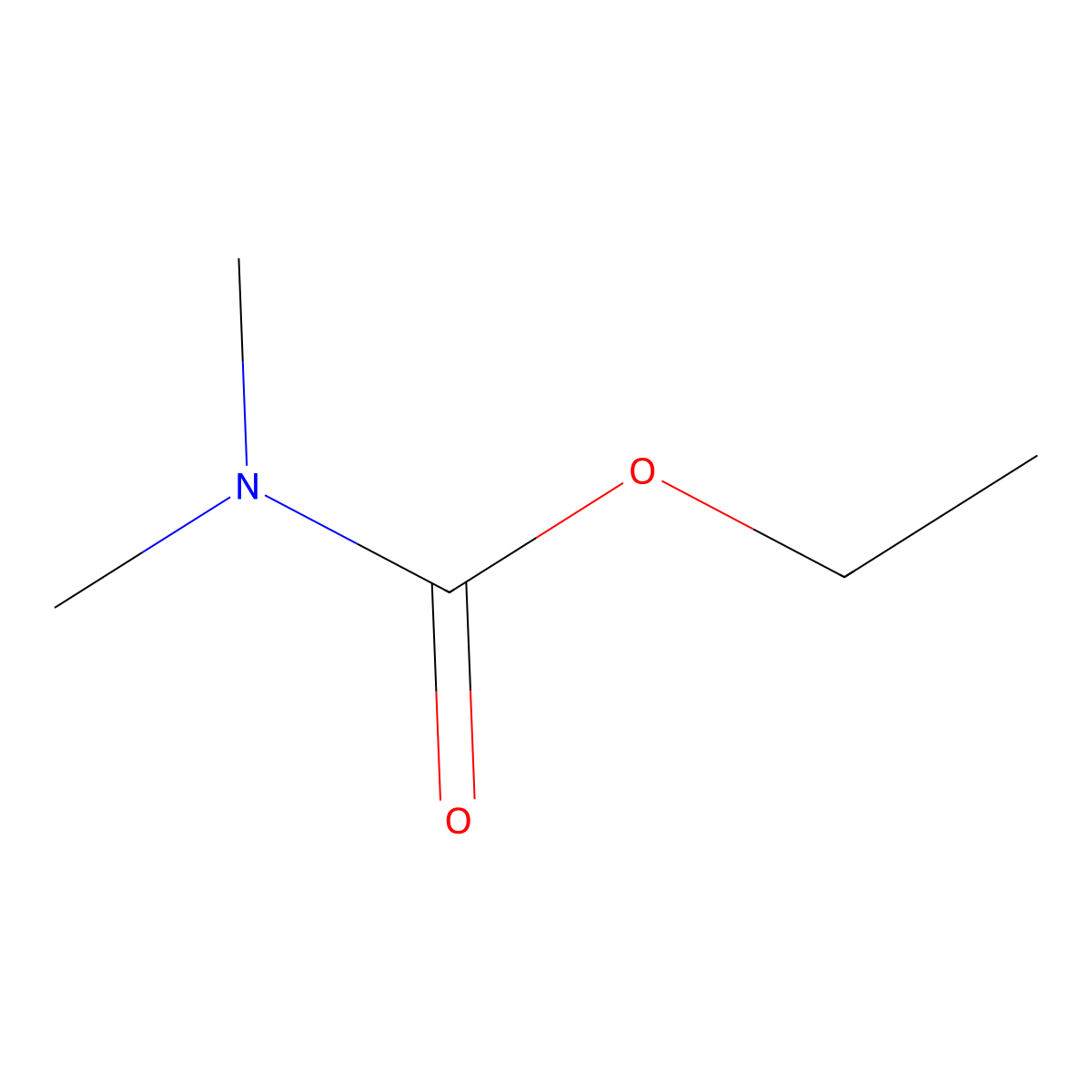 Carbamic acid, N,N-dimethyl-, ethyl ester molecular structure, CAS 687-48-9