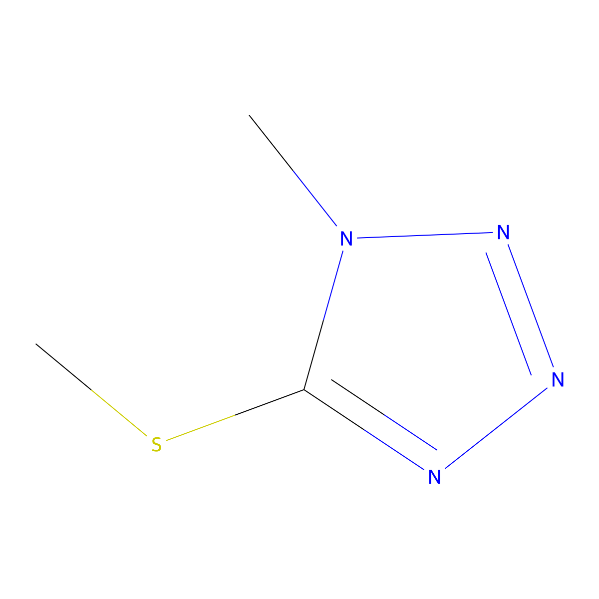 1-methyl-5-(methylsulfanyl)-1H-1,2,3,4-tetrazole molecular structure, CAS 68700-68-5