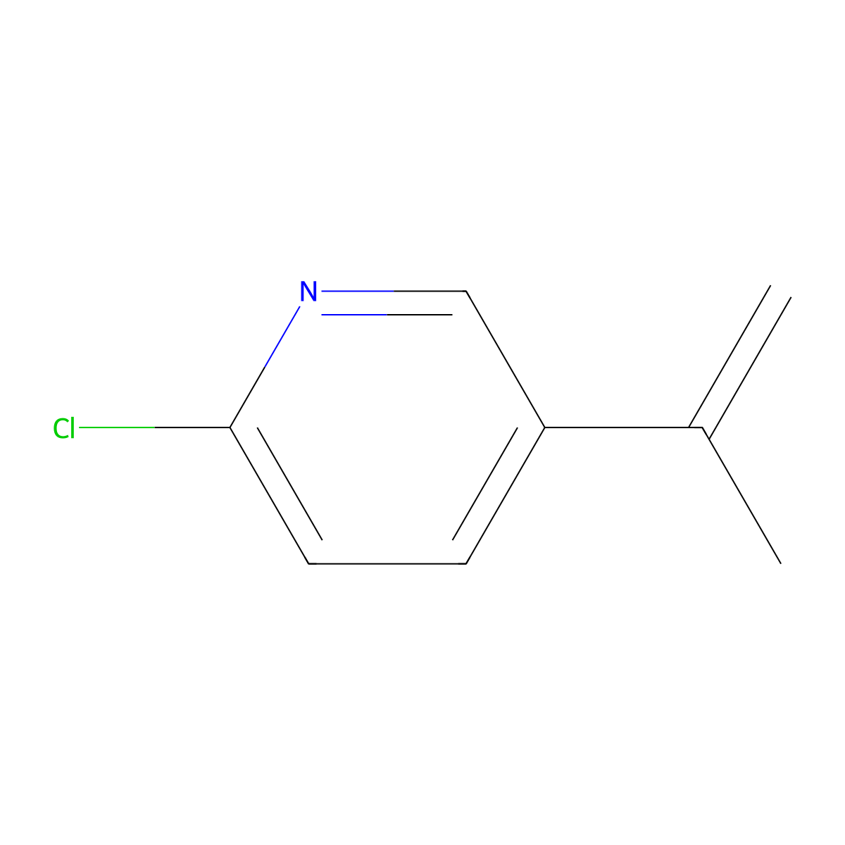 2-Chloro-5-(prop-1-en-2-yl)pyridine molecular structure, CAS 68700-92-5