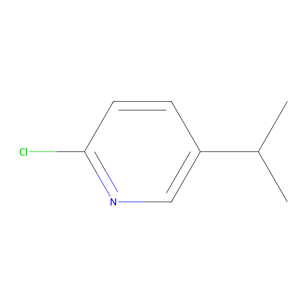 2-Chloro-5-(1-methylethyl)pyridine molecular structure, CAS 68700-93-6