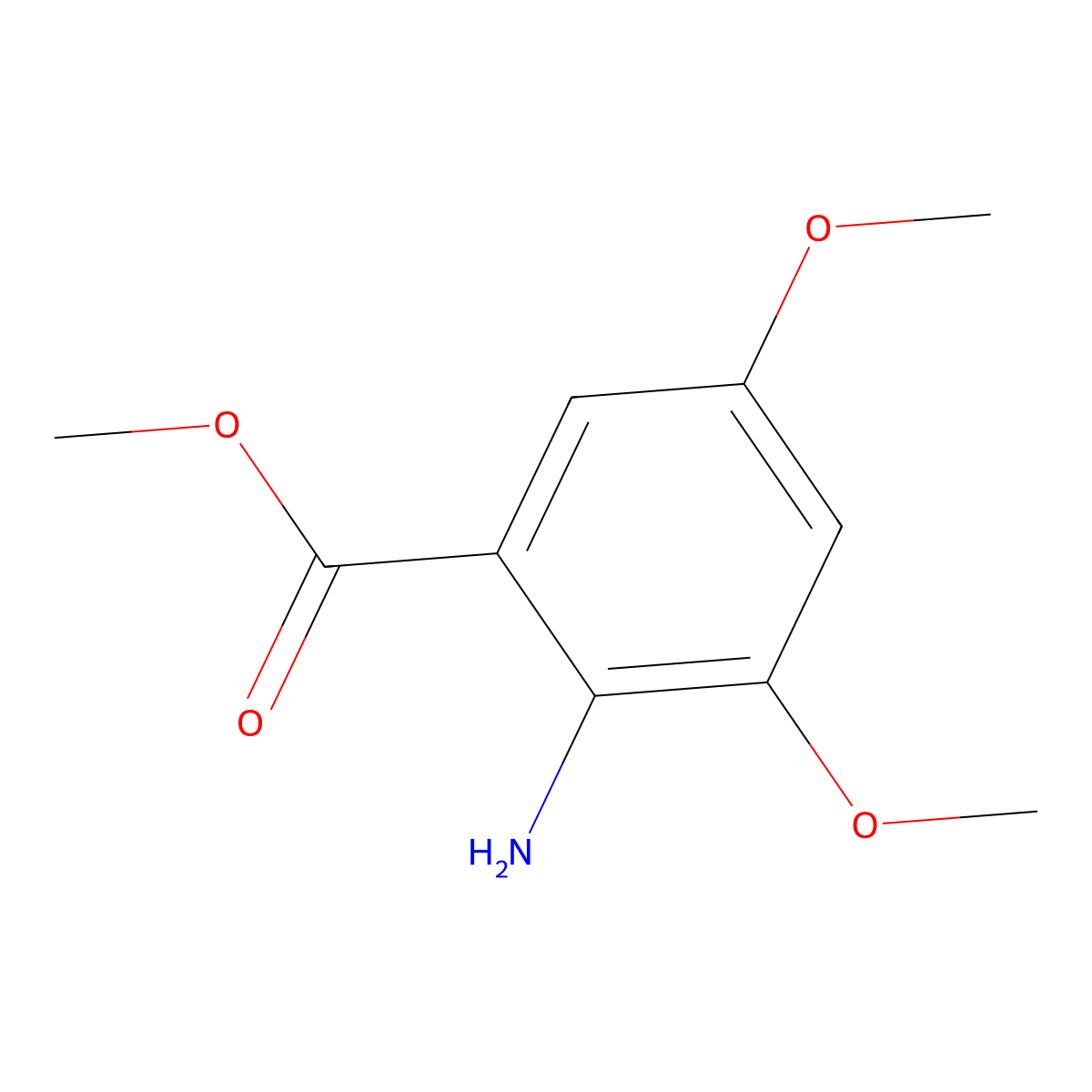 Methyl 2-amino-3,5-dimethoxybenzoate molecular structure, CAS 68701-21-3