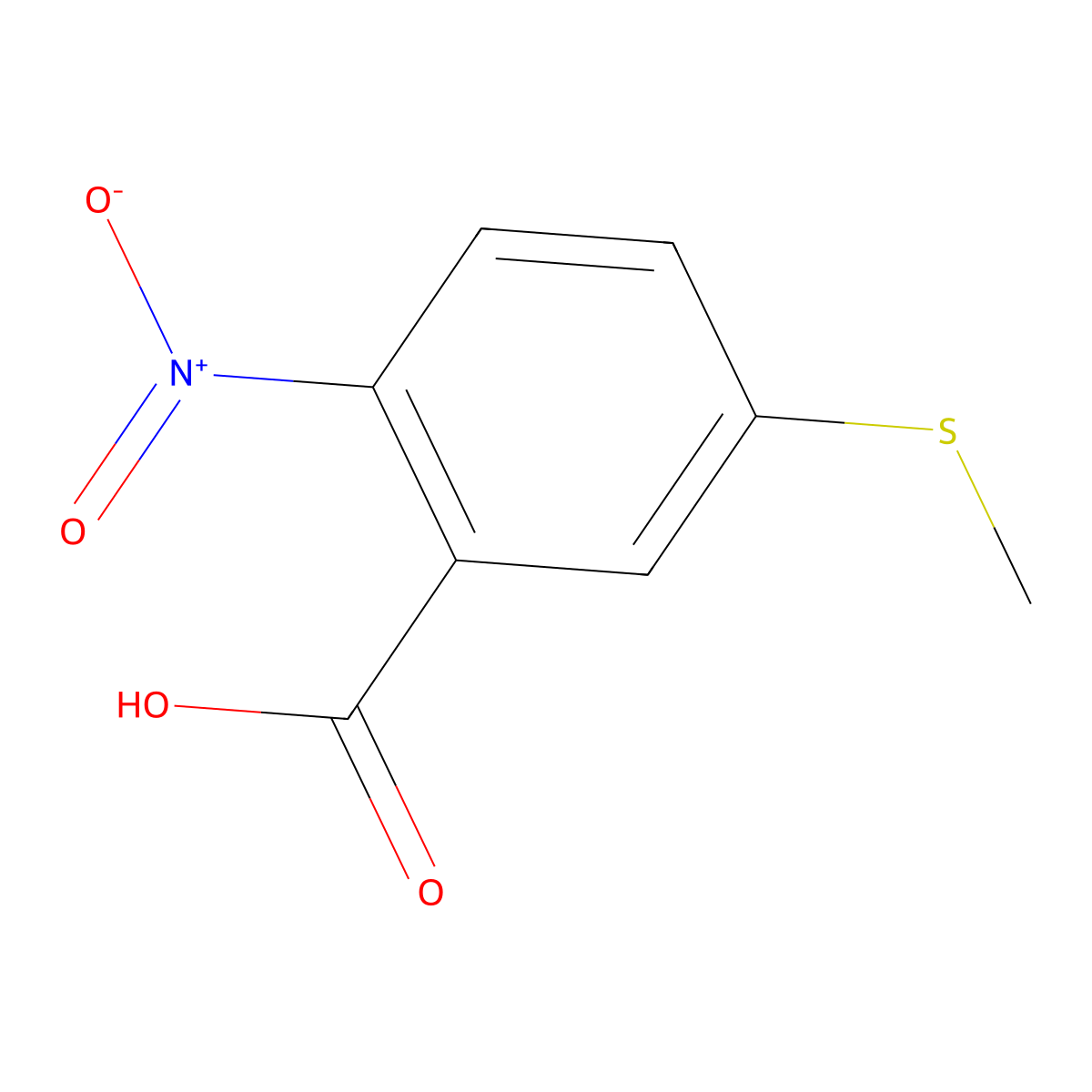 5-(Methylsulfanyl)-2-nitrobenzoic acid molecular structure, CAS 68701-32-6
