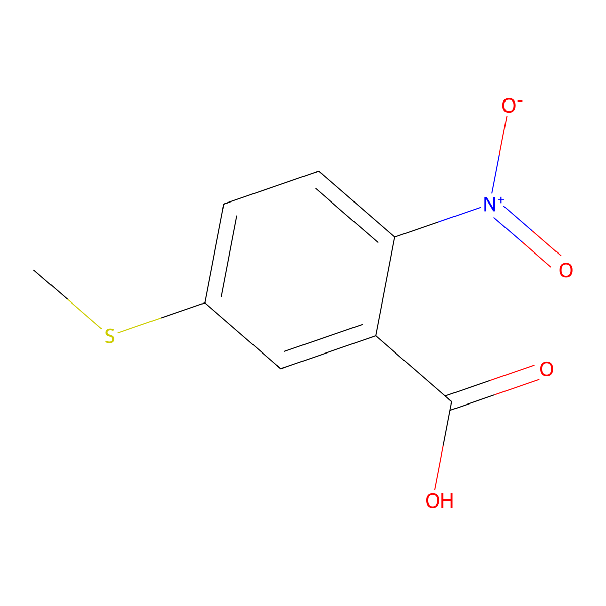 5-(Methylsulfanyl)-2-nitrobenzoic acid molecular structure, CAS 68701-32-6