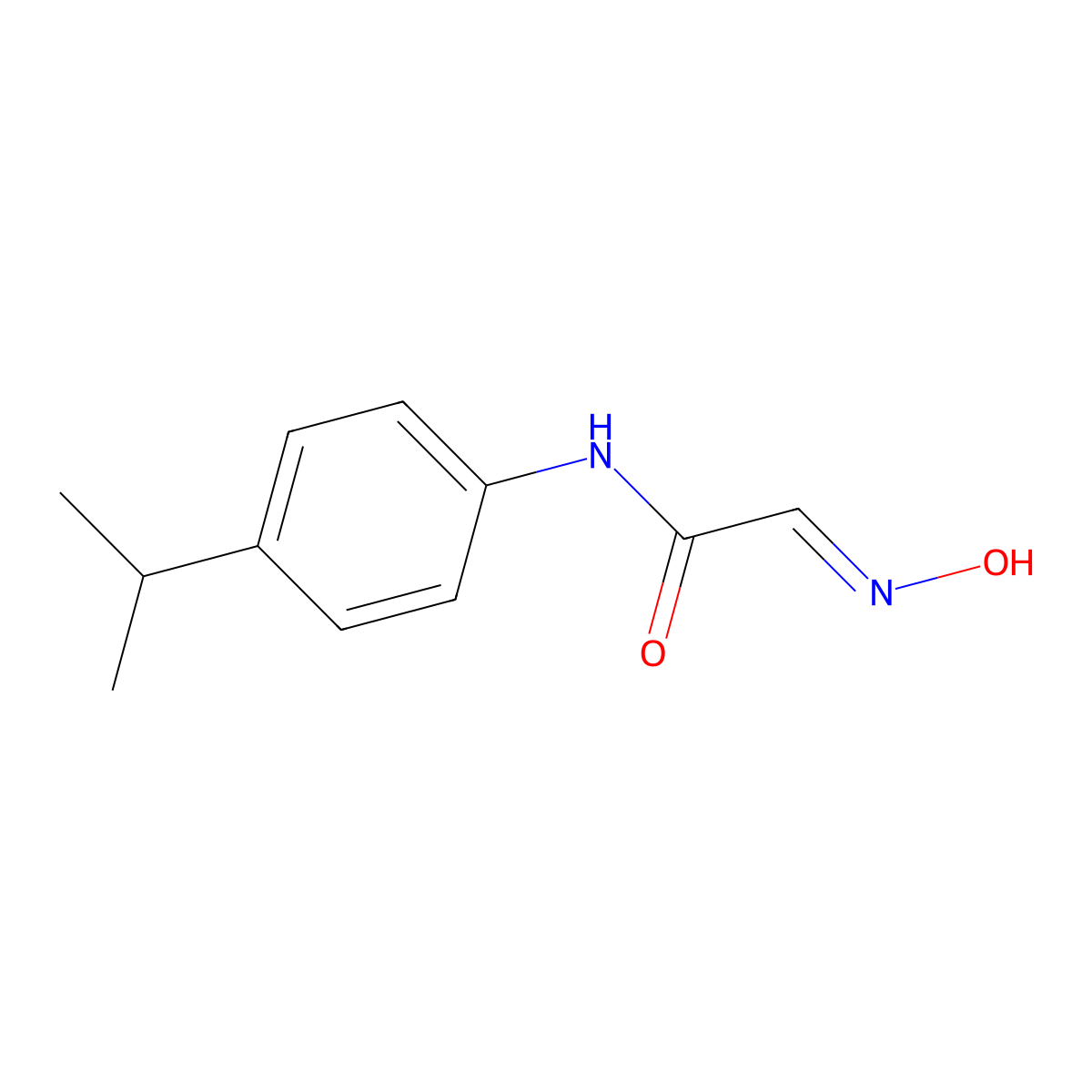 Acetamide, 2-(hydroxyimino)-N-[4-(1-methylethyl)phenyl]- molecular structure, CAS 68701-52-0