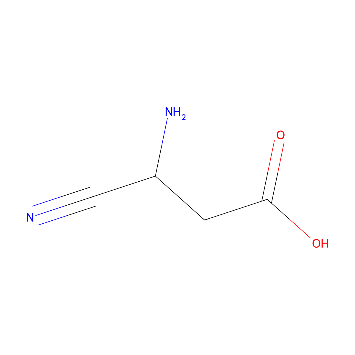 3-Amino-3-cyanopropanoic acid molecular structure, CAS 68703-97-9