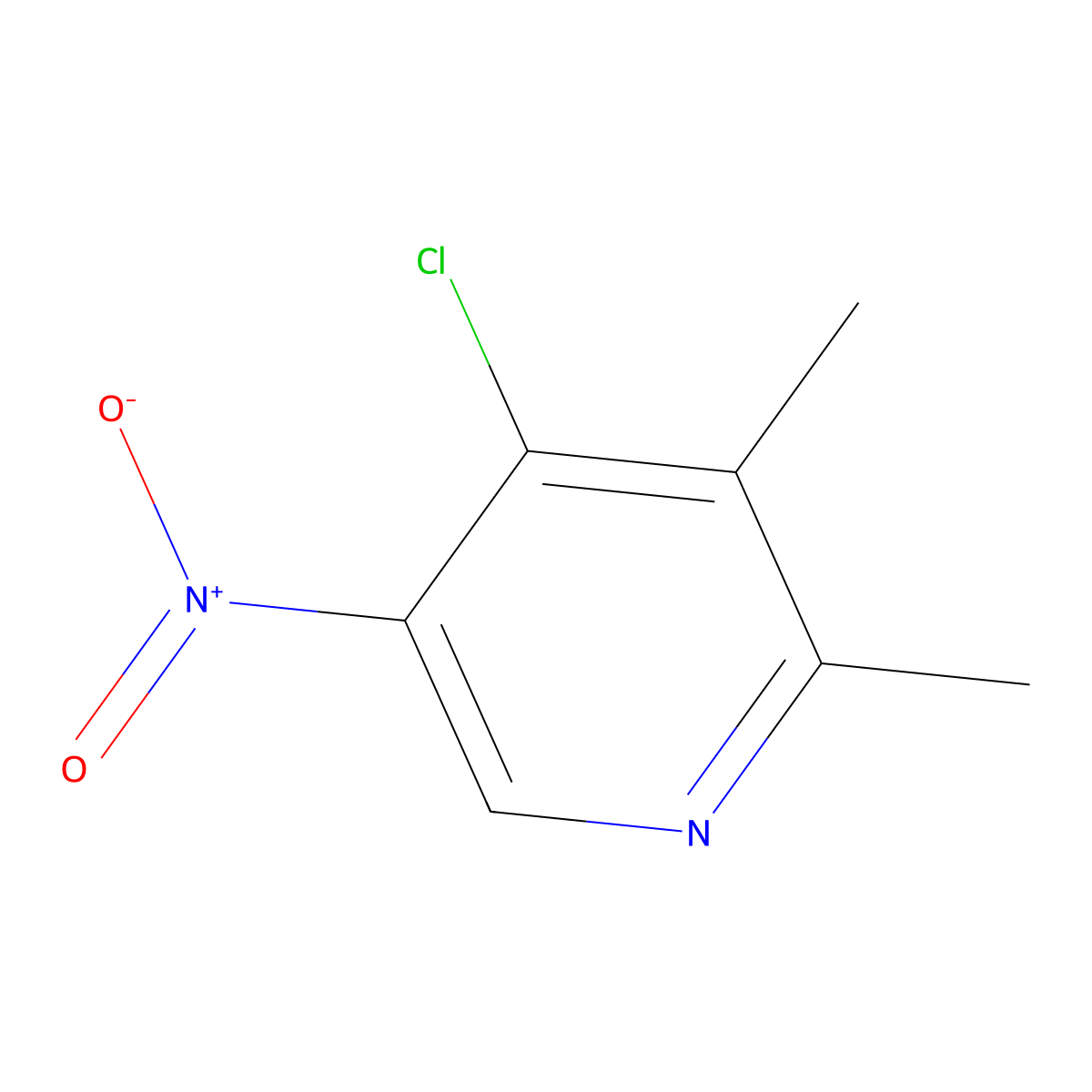 4-Chloro-2,3-dimethyl-5-nitropyridine molecular structure, CAS 68707-73-3
