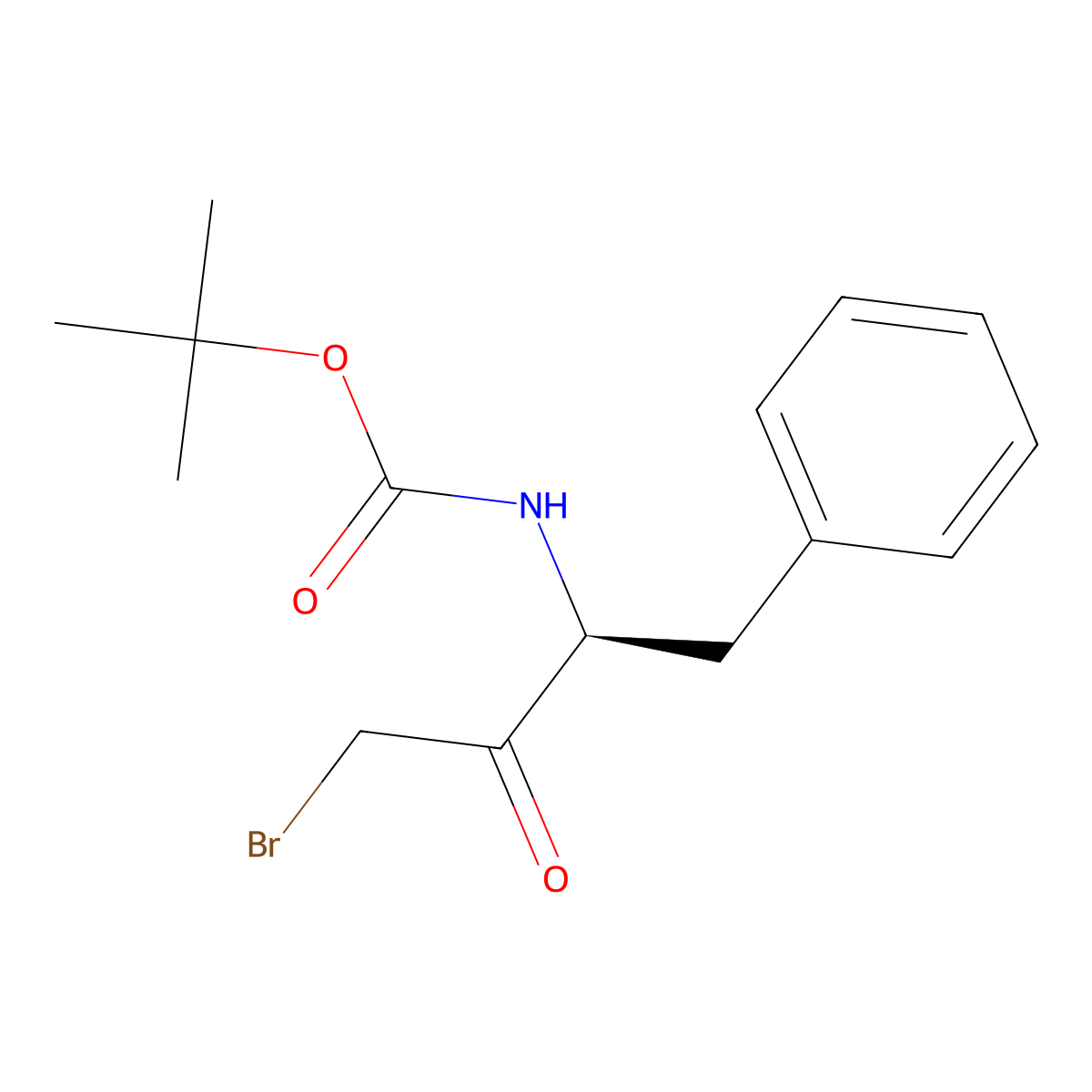 tert-butyl N-[(2S)-4-bromo-3-oxo-1-phenylbutan-2-yl]carbamate molecular structure, CAS 68709-71-7