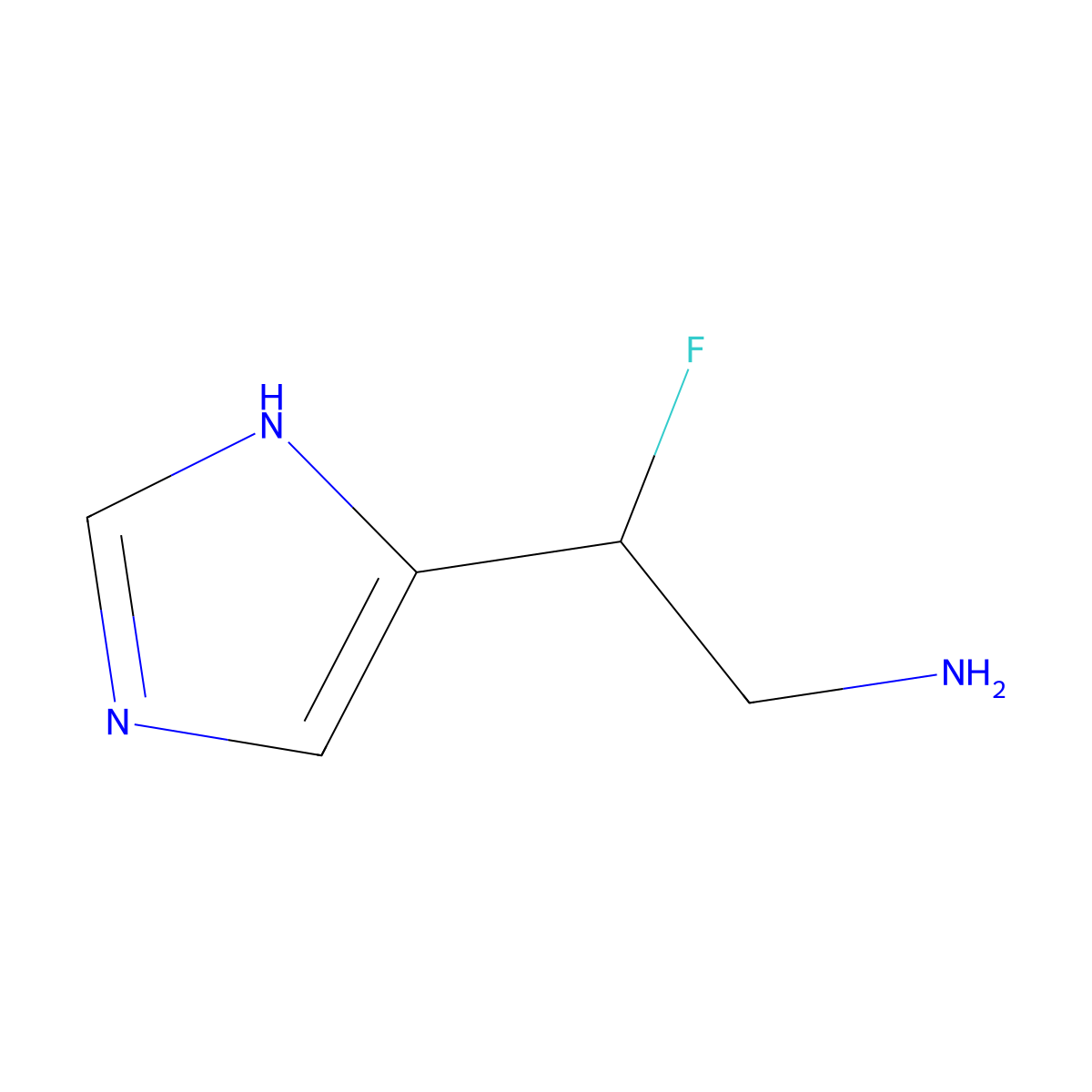 1H-Imidazole-5-ethanamine, beta-fluoro- molecular structure, CAS 687126-96-1