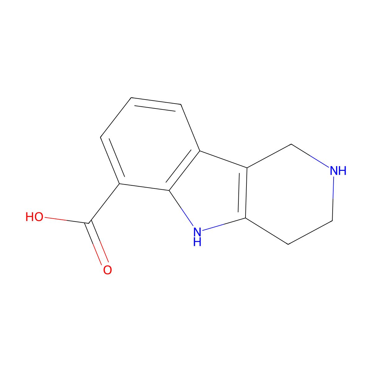 1H,2H,3H,4H,5H-Pyrido[4,3-b]indole-6-carboxylic acid molecular structure, CAS 687133-83-1