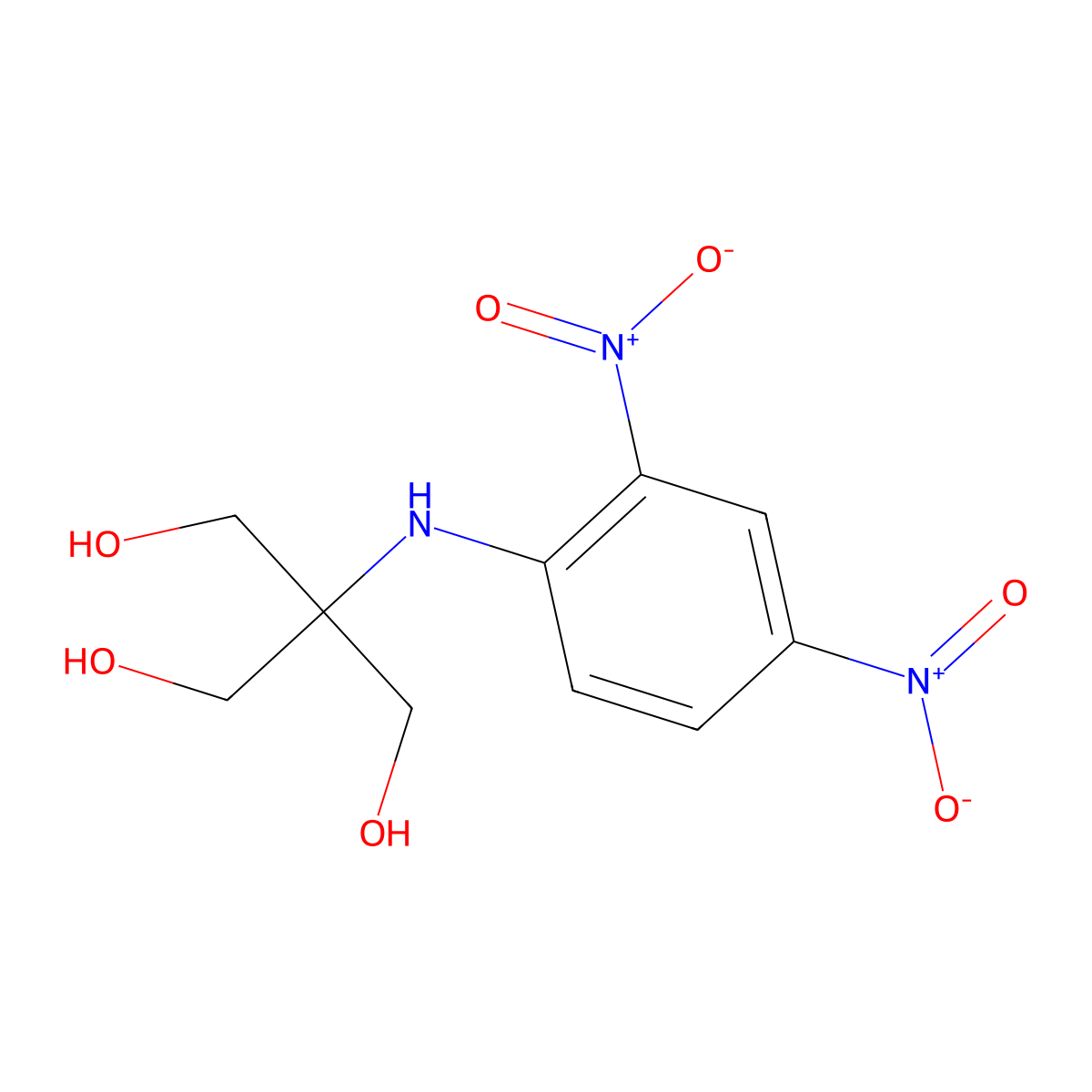 1,3-Propanediol, 2-[(2,4-dinitrophenyl)amino]-2-(hydroxymethyl)- molecular structure, CAS 68715-89-9