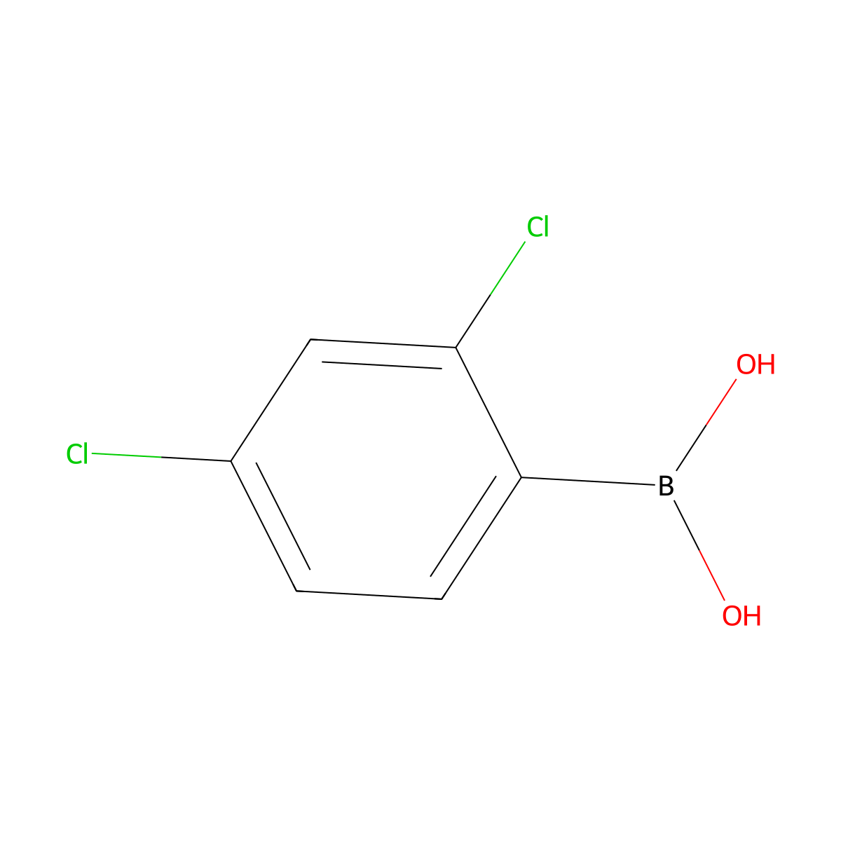(2,4-Dichlorophenyl)boronic acid molecular structure, CAS 68716-47-2