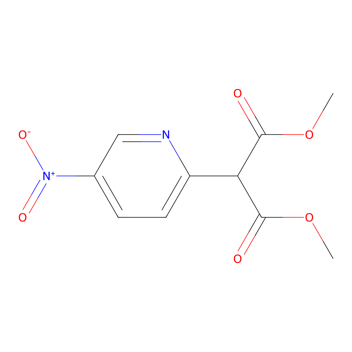 Dimethyl 2-(5-nitropyridin-2-yl)malonate molecular structure, CAS 68719-87-9