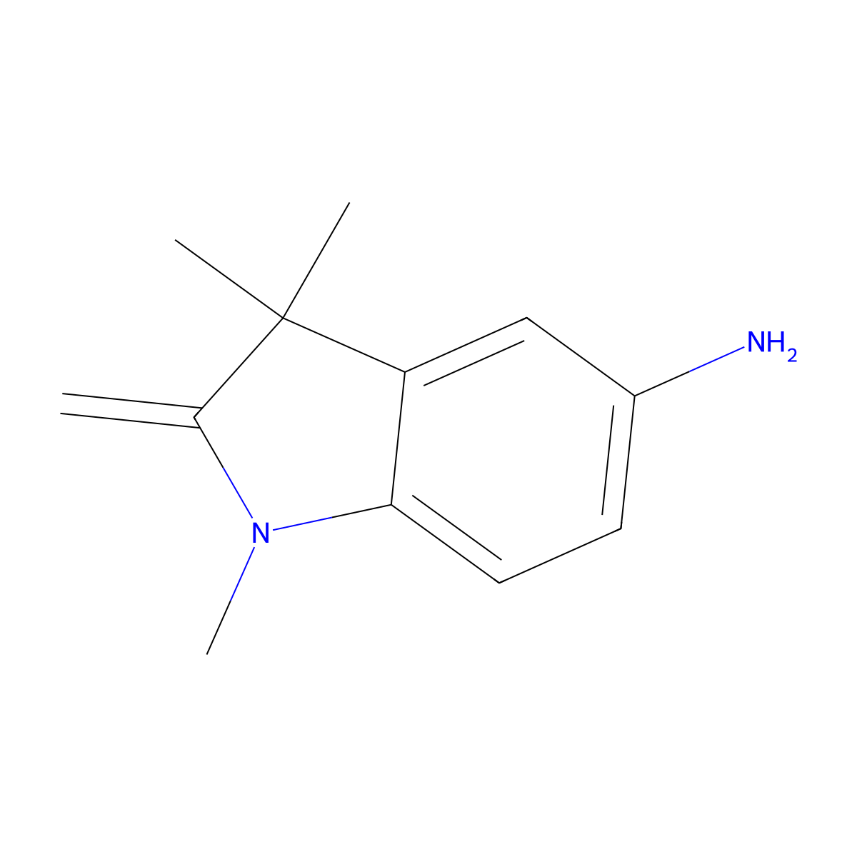 1,3,3-Trimethyl-2-methylidene-2,3-dihydro-1H-indol-5-amine molecular structure, CAS 6872-05-5