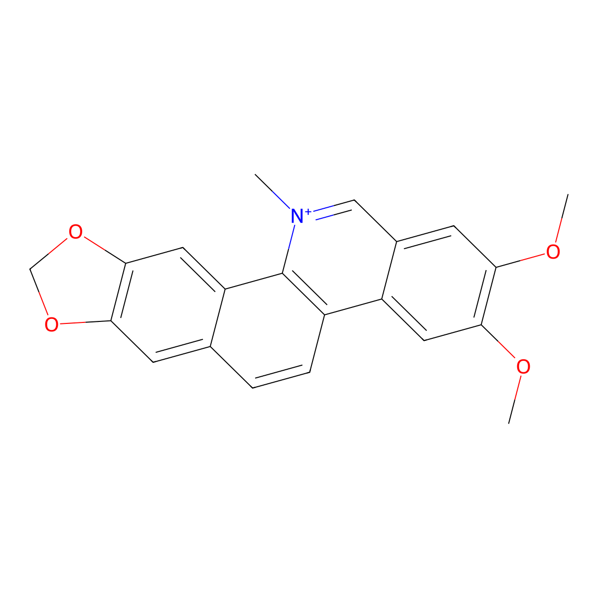 Nitidine molecular structure, CAS 6872-57-7