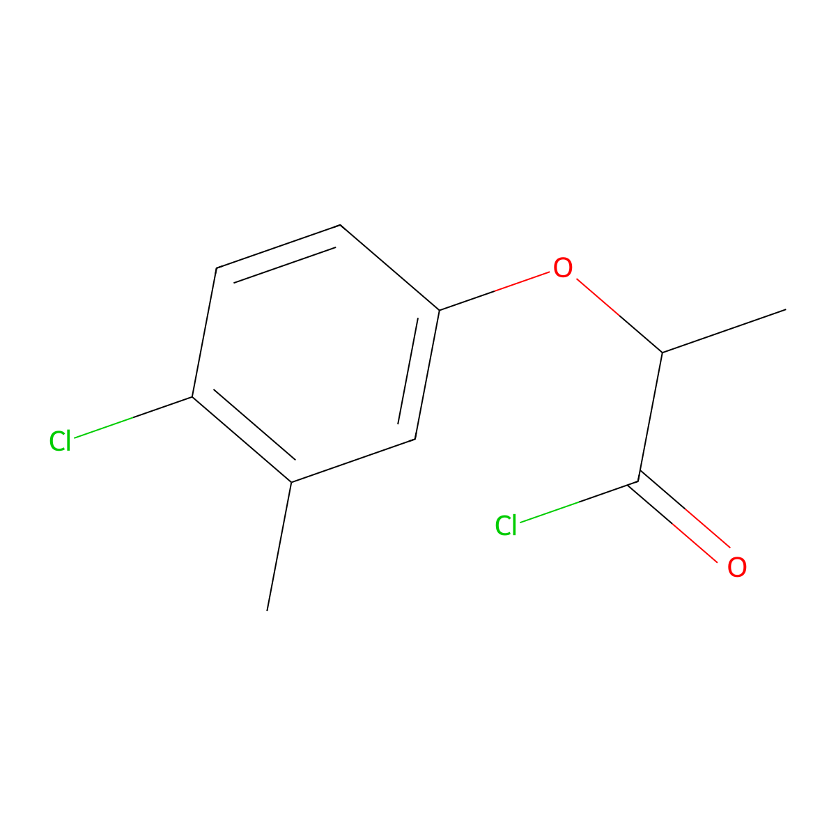 2-(4-Chloro-3-methylphenoxy)propanoyl chloride molecular structure, CAS 68720-35-4