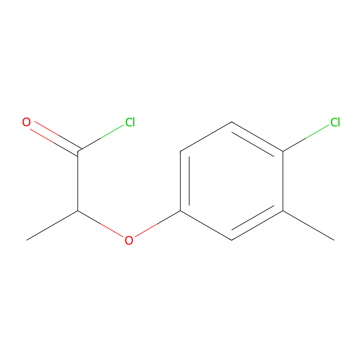 2-(4-Chloro-3-methylphenoxy)propanoyl chloride molecular structure, CAS 68720-35-4