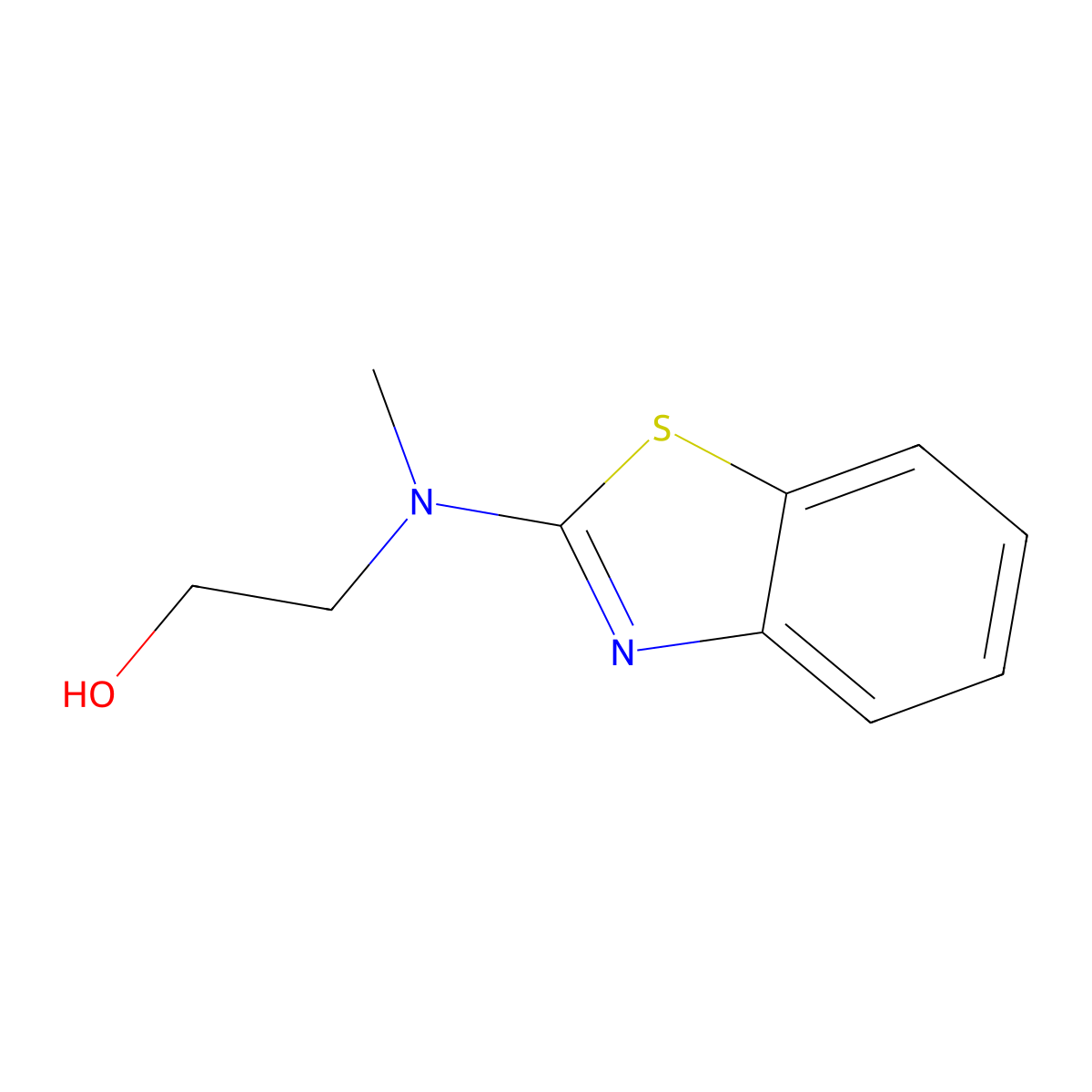 2-(Methyl(2-hydroxyethyl)amino)benzothiazole molecular structure, CAS 68720-62-7