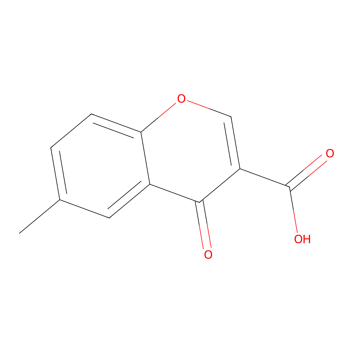 6-Methyl-4-oxo-4H-1-benzopyran-3-carboxylic acid molecular structure, CAS 68723-78-4