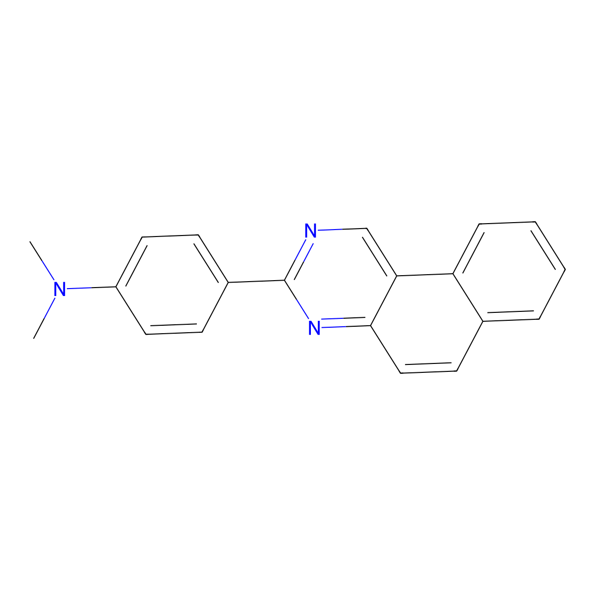 3-(4-Dimethylaminophenyl)benzo[f]quinazoline molecular structure, CAS 68725-81-5