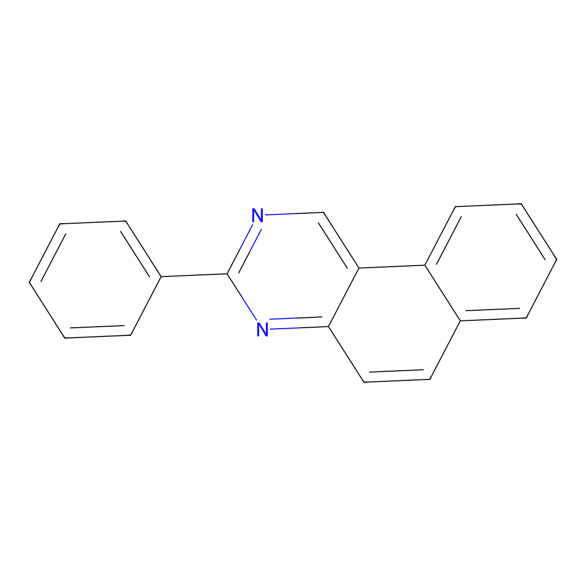 3-Phenylbenzo[f]quinazoline molecular structure, CAS 68725-87-1