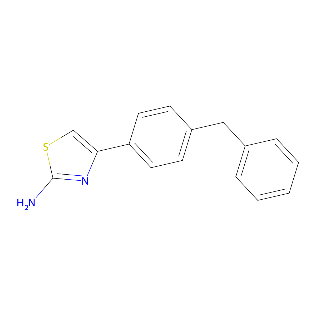 4-(4-Benzylphenyl)thiazol-2-amine molecular structure, CAS 68729-05-5