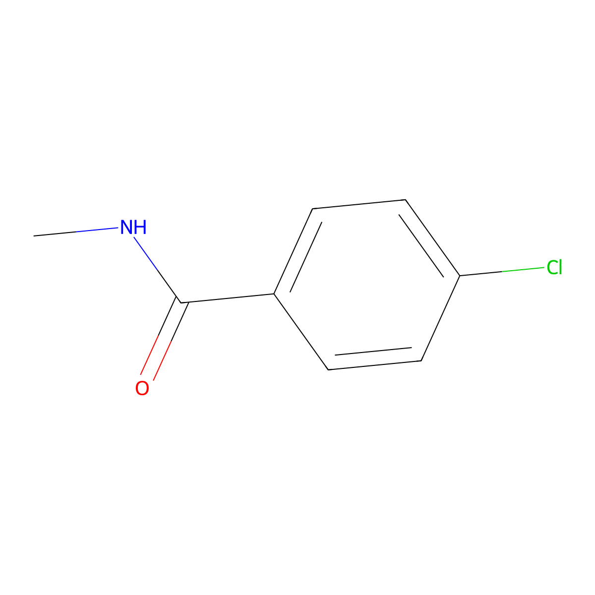 Benzamide, 4-chloro-N-methyl- molecular structure, CAS 6873-44-5