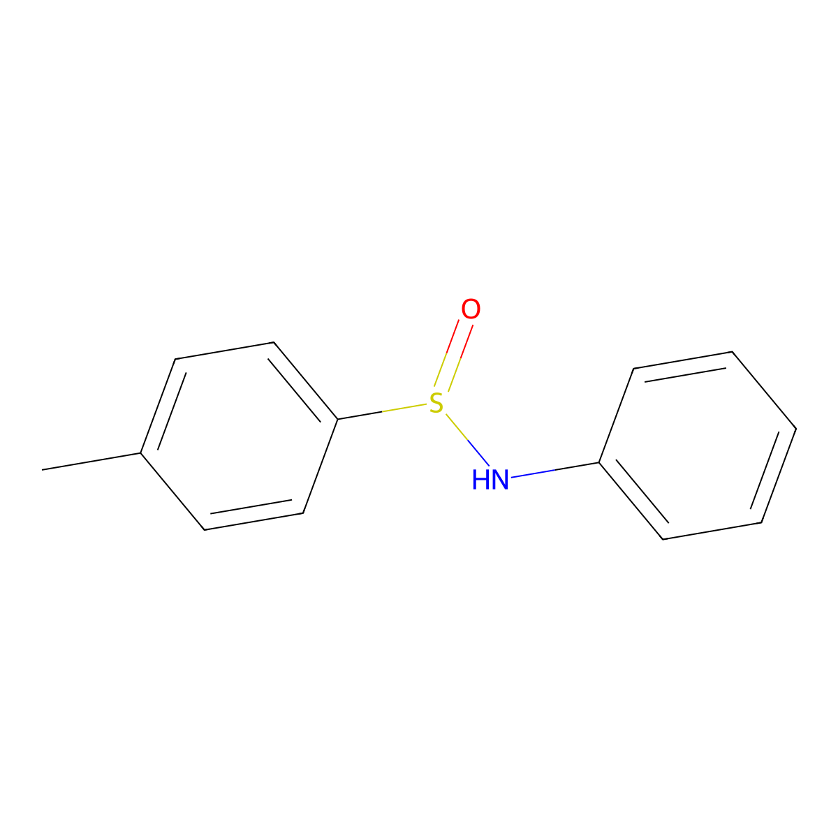 4-methyl-N-phenylbenzenesulfinamide molecular structure, CAS 6873-54-7