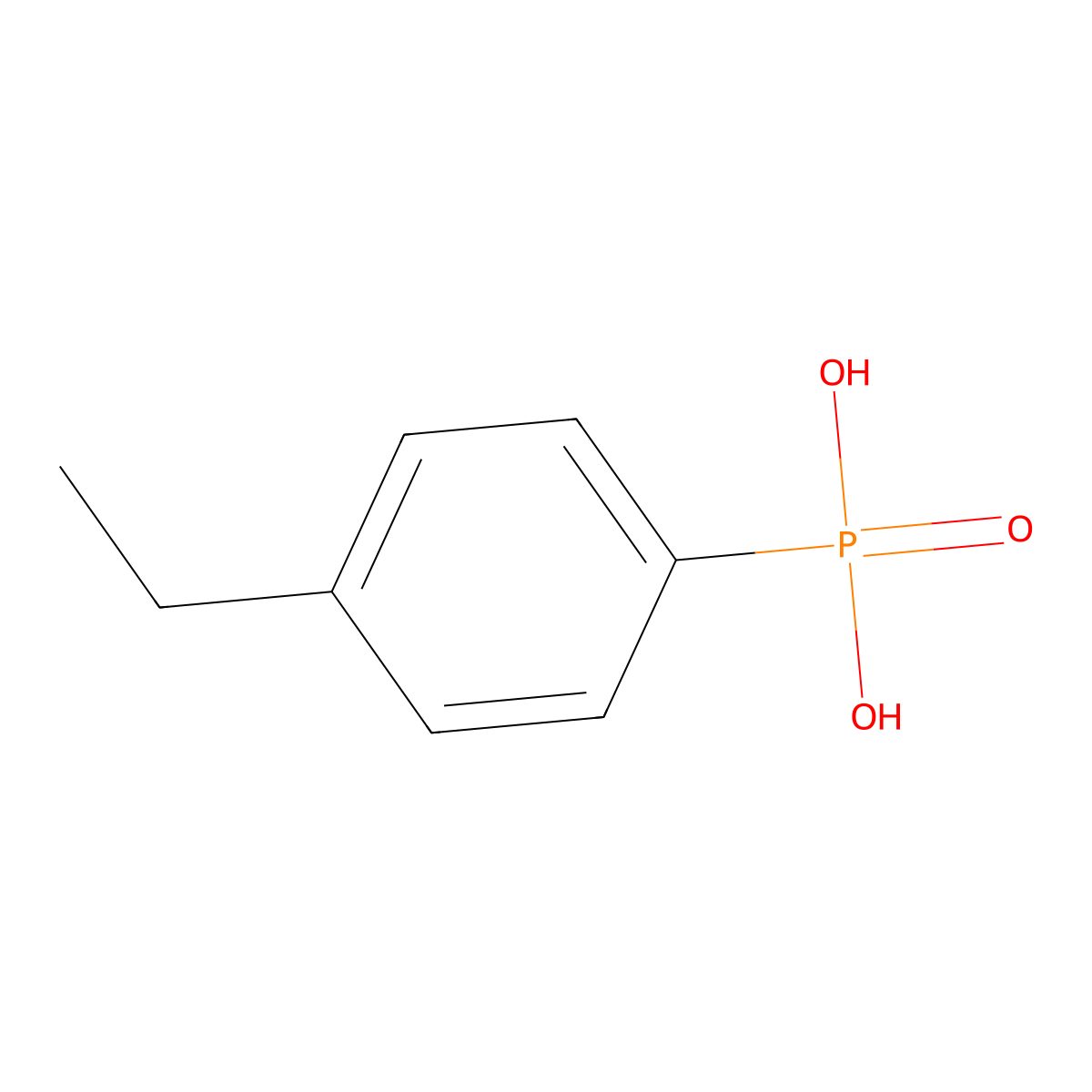 (4-Ethylphenyl)phosphonic acid molecular structure, CAS 6873-66-1