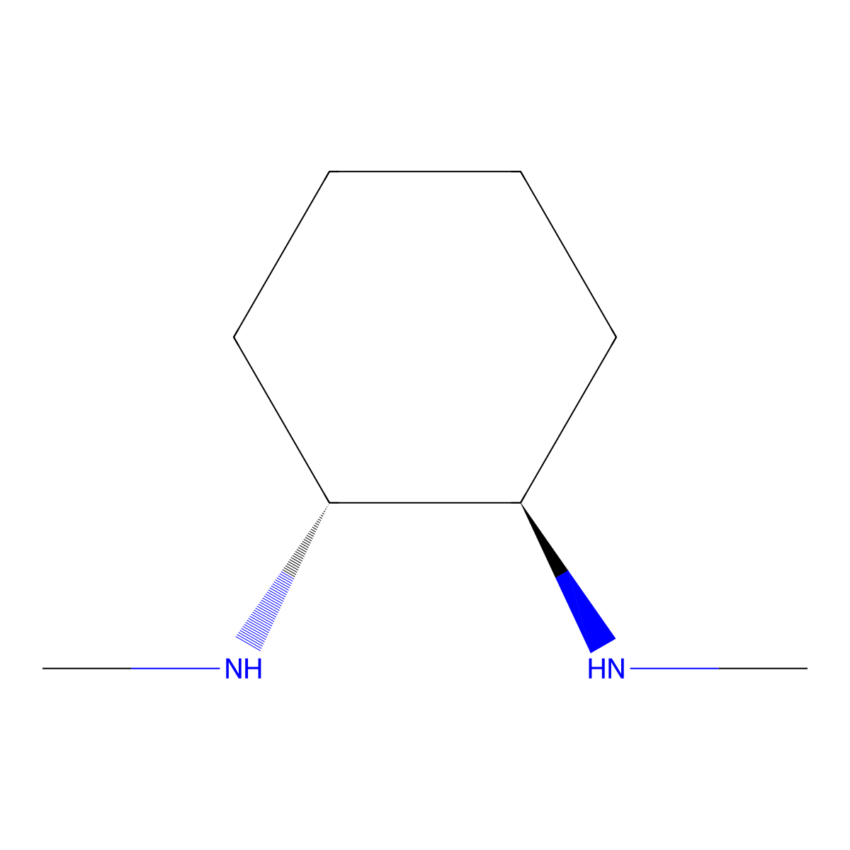 trans-N,N'-dimethyl-1,2-cyclohexanediamine molecular structure, CAS 68737-65-5
